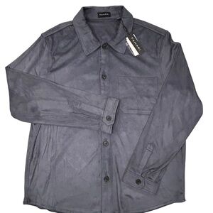 Tahari‎ Men's Faux Leather Suede Steel Gray XL NWT Polyester Stretchy Soft
